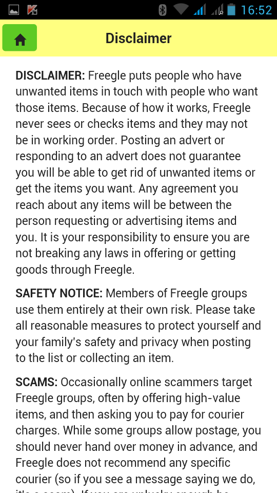 Disclaimer and Safety notice
